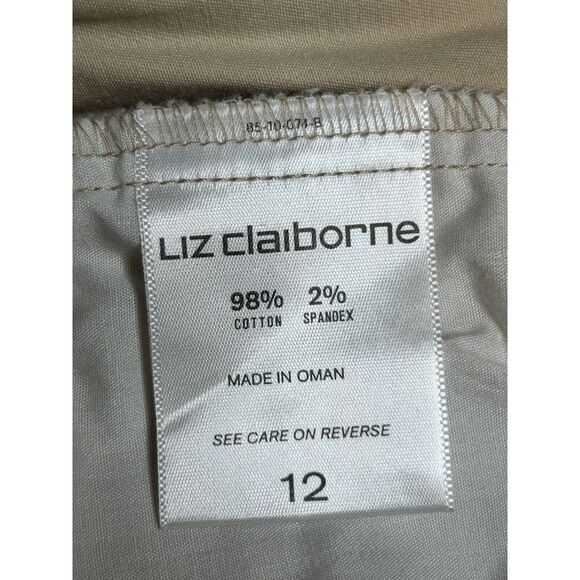 Liz Claiborne Womens Classic Size 12‎ Khaki Dress Pants Casual Chino Stretch - Picture 6 of 8